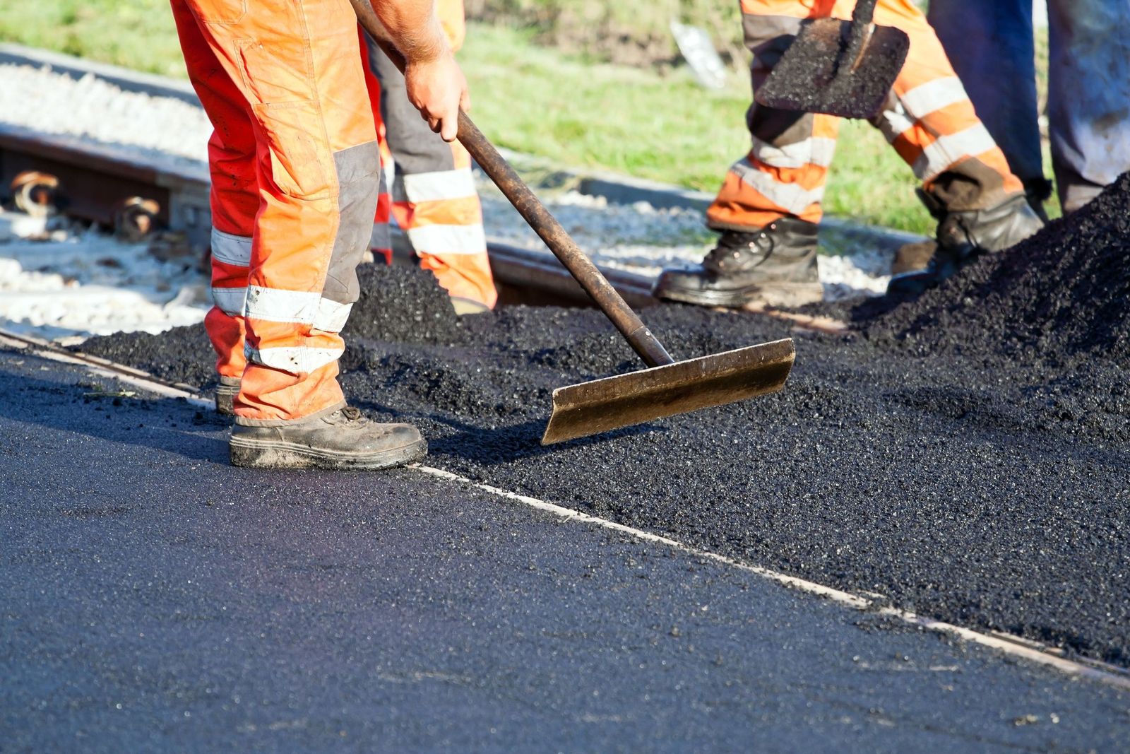 DTG road construction and groundworks on site